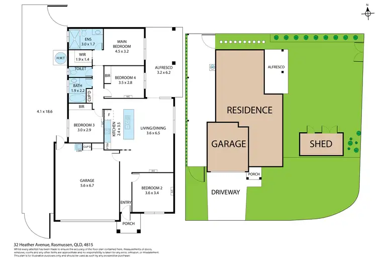 Floorplan of Homely house listing, 32 Heather Avenue, Rasmussen QLD 4815