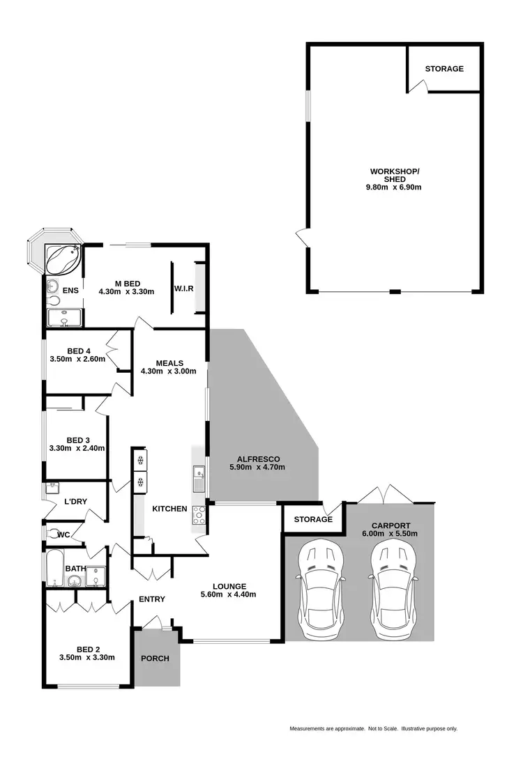Floorplan of Homely house listing, 6 Troon Court, Thurgoona NSW 2640