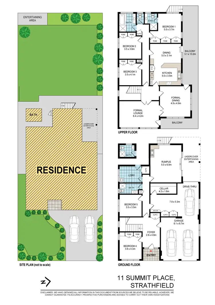 Floorplan of Homely house listing, 11 SUMMIT PLACE, Strathfield NSW 2135