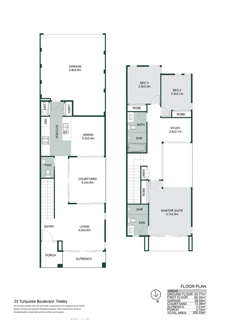 Floorplan of Homely house listing, 23 Turquoise Boulevard, Treeby WA 6164
