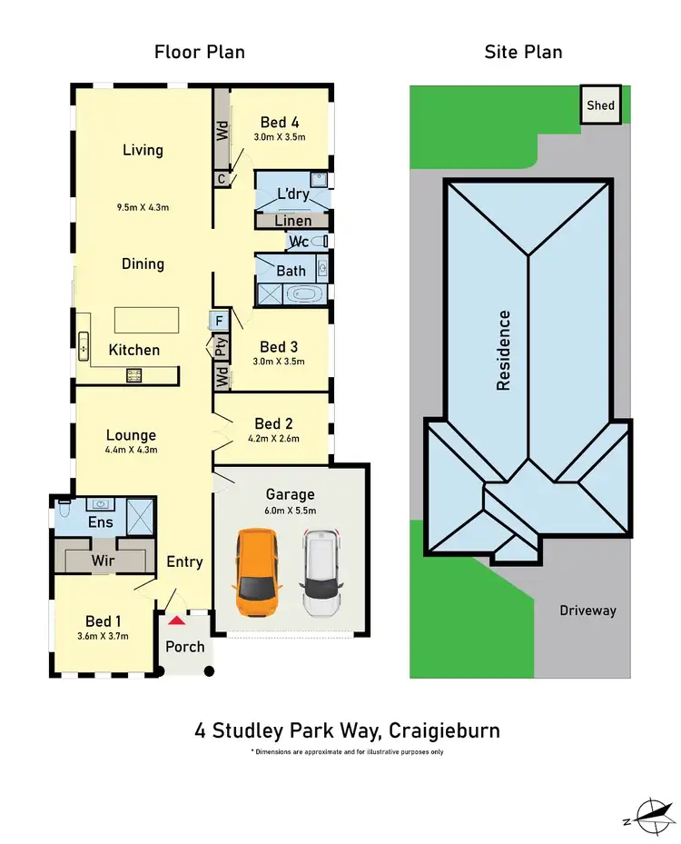 Floorplan of Homely house listing, 4 Studley Park Way, Craigieburn VIC 3064