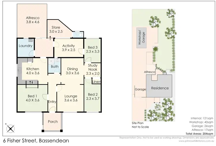 Floorplan of Homely house listing, 6 Fisher Street, Bassendean WA 6054