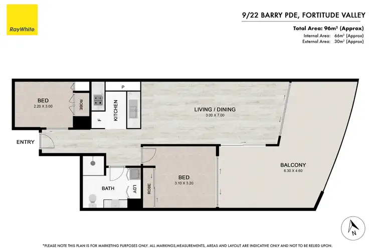 Floorplan of Homely apartment listing, 9/22 Barry Parade, Fortitude Valley QLD 4006