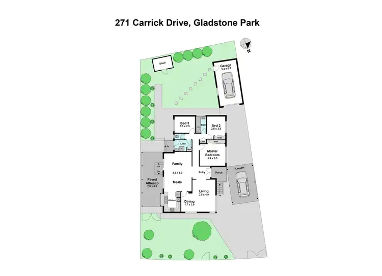 Floorplan of Homely house listing, 271 Carrick Drive, Gladstone Park VIC 3043