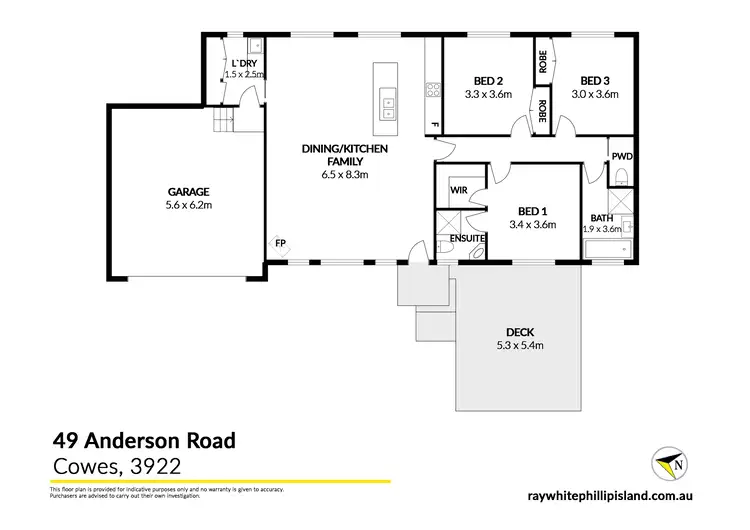 Floorplan of Homely house listing, 49 Anderson Road, Cowes VIC 3922