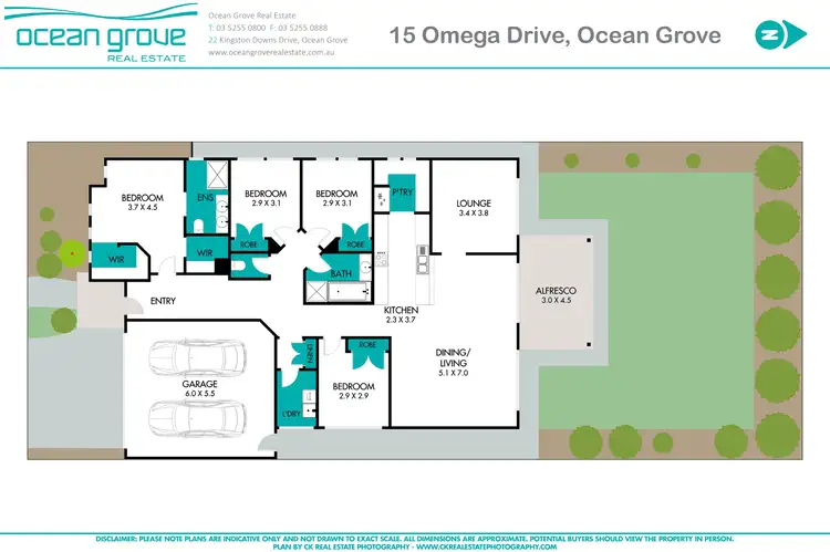 Floorplan of Homely house listing, 15 Omega Drive, Ocean Grove VIC 3226