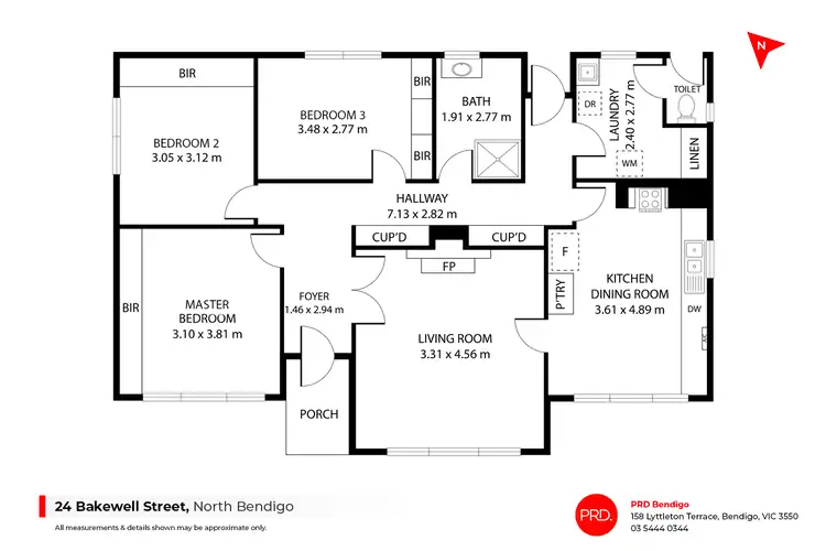 Floorplan of Homely house listing, 24 Bakewell Street, North Bendigo VIC 3550