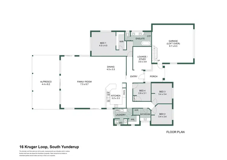 Floorplan of Homely house listing, 16 Kruger Loop, South Yunderup WA 6208