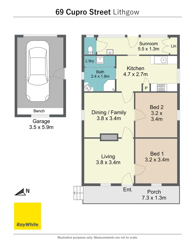 Floorplan of Homely house listing, 69 Cupro Street, Lithgow NSW 2790