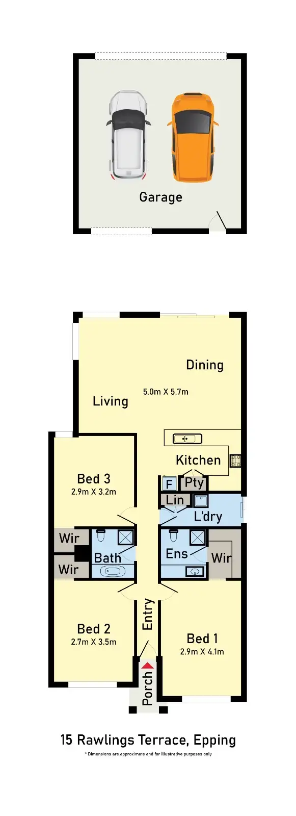 Floorplan of Homely house listing, 15 Rawlings Terrace, Epping VIC 3076