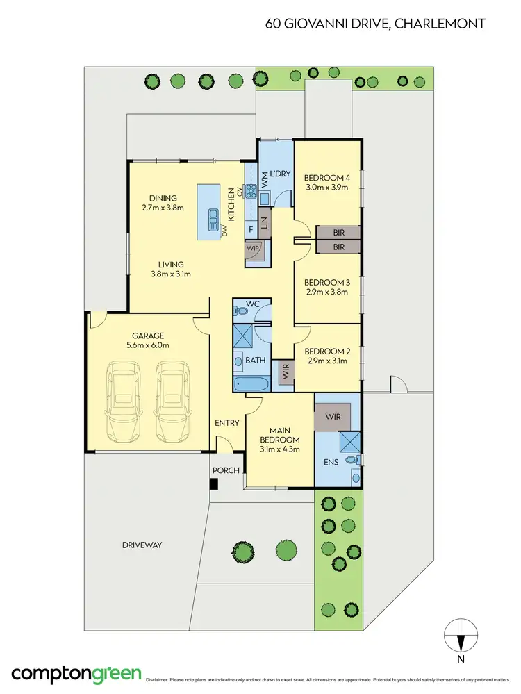 Floorplan of Homely house listing, 60 Giovanni Drive, Charlemont VIC 3217