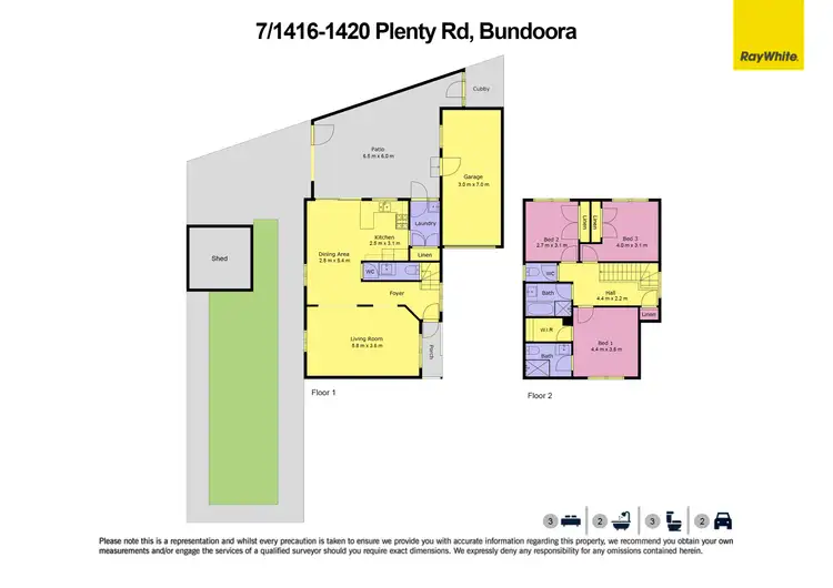 Floorplan of Homely townhouse listing, 7/1416-1422 Plenty Road, Bundoora VIC 3083