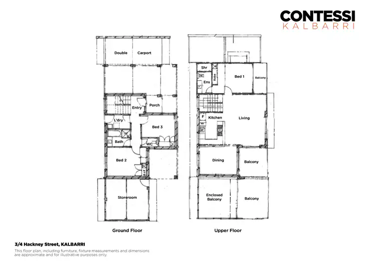 Floorplan of Homely townhouse listing, 3/4 Hackney Street, Kalbarri WA 6536