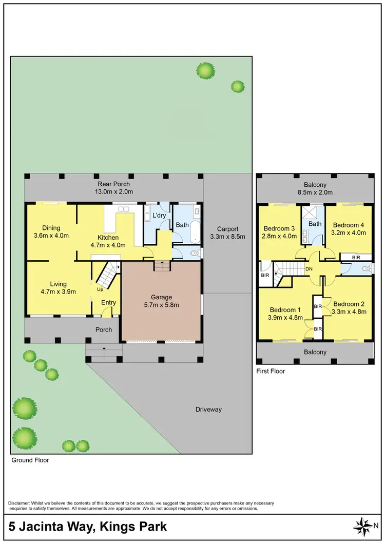Floorplan of Homely house listing, 5 Jacinta Way, Kings Park VIC 3021