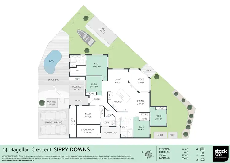 Floorplan of Homely house listing, 14 Magellan Crescent, Sippy Downs QLD 4556