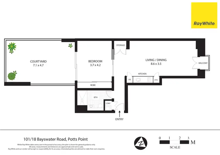 Floorplan of Homely apartment listing, 101/18 Bayswater Road, Potts Point NSW 2011