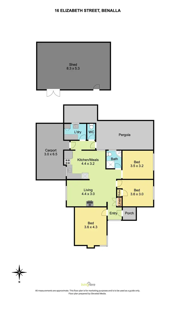 Floorplan of Homely house listing, 16 Elizabeth Street, Benalla VIC 3672