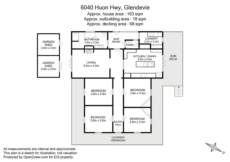 Floorplan of Homely house listing, 6040 Huon Highway, Glendevie TAS 7109