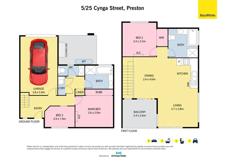 Floorplan of Homely townhouse listing, 5/25 Cynga Street, Preston VIC 3072