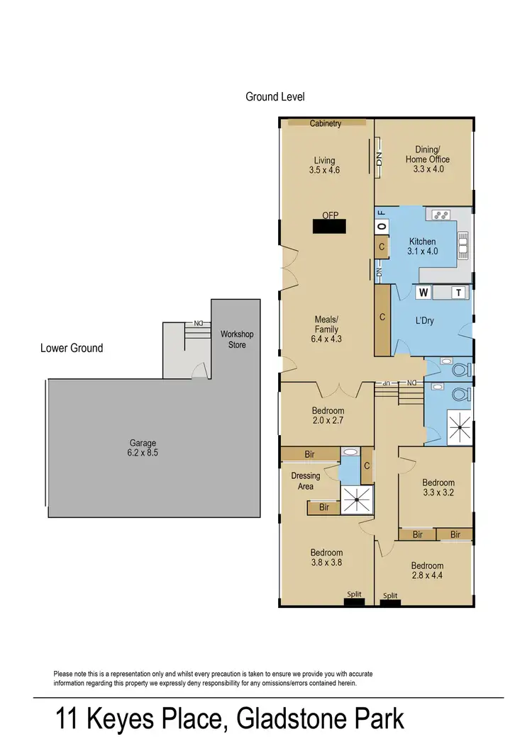 Floorplan of Homely house listing, 11 Keyes Place, Gladstone Park VIC 3043