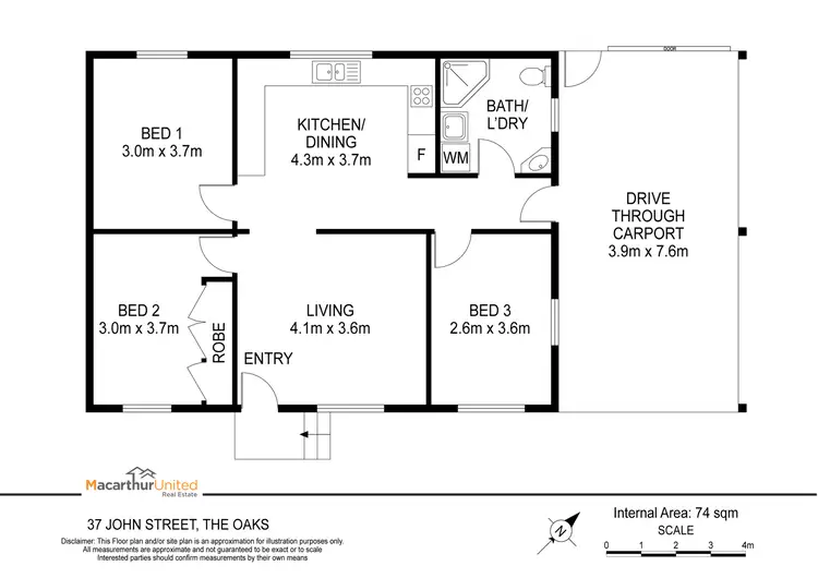 Floorplan of Homely house listing, 37 John Street, The Oaks NSW 2570