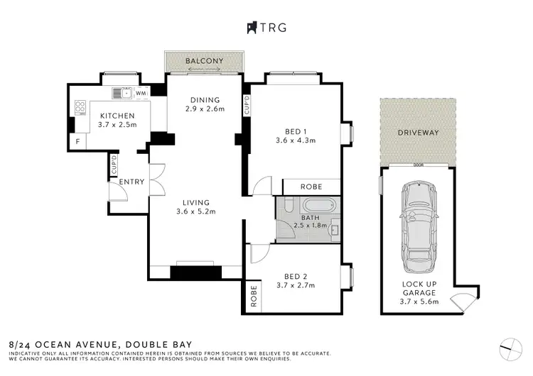 Floorplan of Homely apartment listing, 8/24 Ocean Avenue, Double Bay NSW 2028