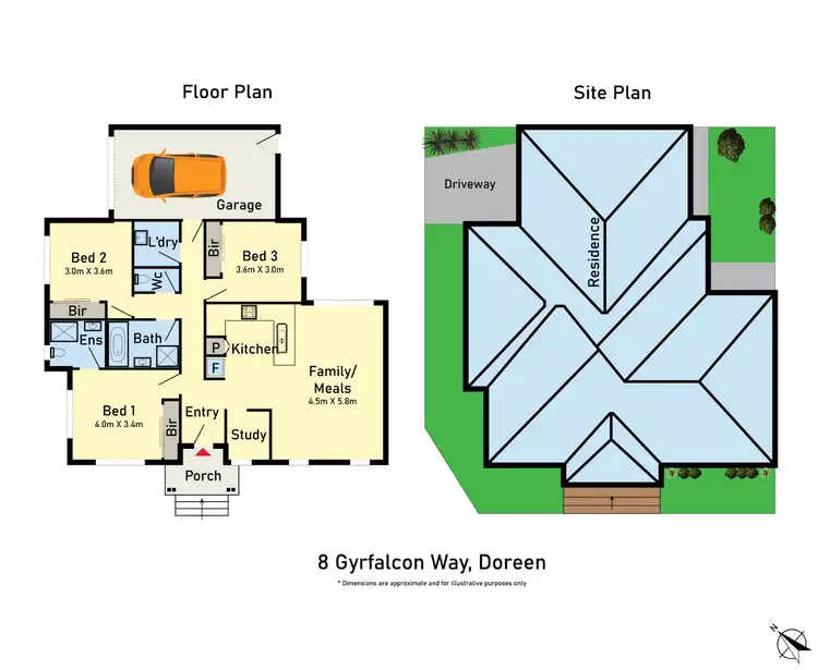 Floorplan of Homely house listing, 8 Gyrfalcon Way, Doreen VIC 3754