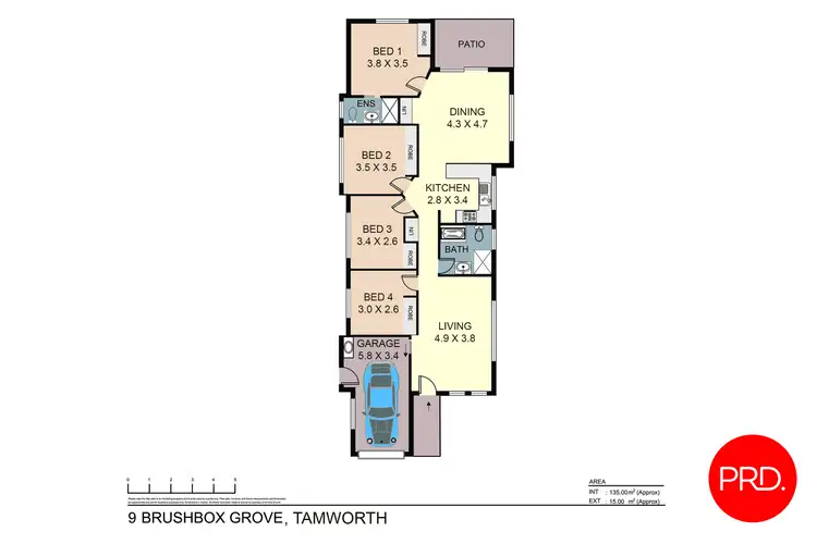 Floorplan of Homely house listing, 9 Brushbox Grove, Tamworth NSW 2340