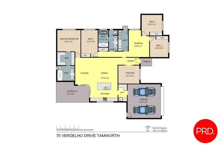 Floorplan of Homely house listing, 75 Verdelho Drive, Tamworth NSW 2340