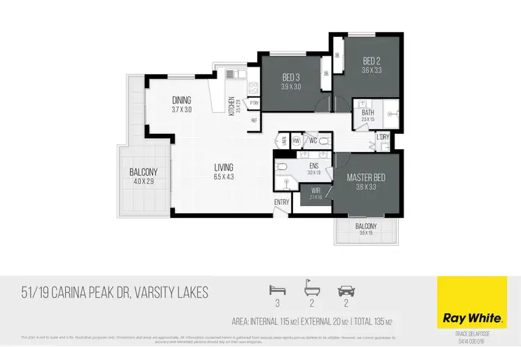 Floorplan of Homely apartment listing, 51/19 Carina Peak Drive, Varsity Lakes QLD 4227