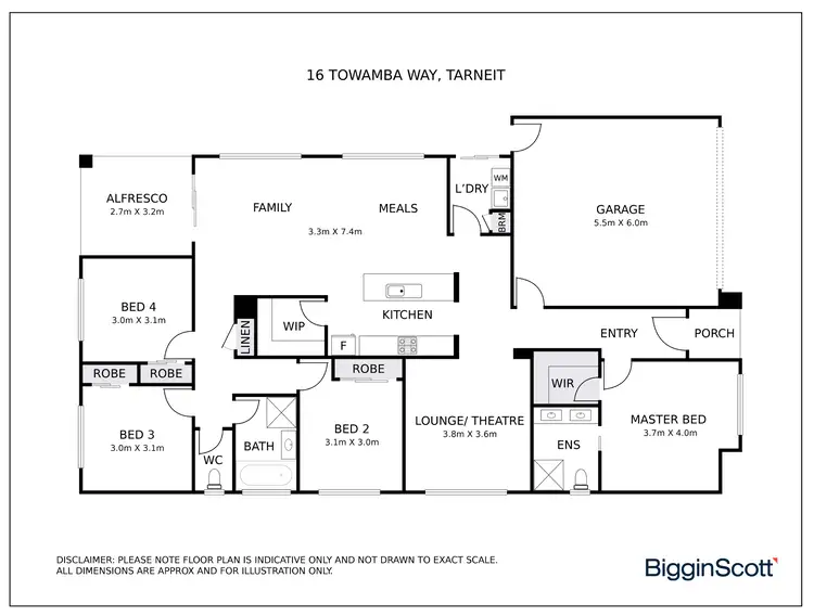 Floorplan of Homely house listing, 16 Towamba Way, Tarneit VIC 3029