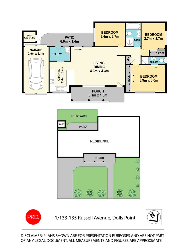 Floorplan of Homely villa listing, 1/133-135 Russell Avenue, Dolls Point NSW 2219