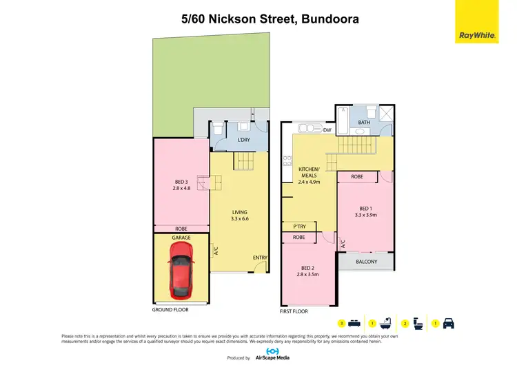 Floorplan of Homely townhouse listing, 5/60 Nickson Street, Bundoora VIC 3083