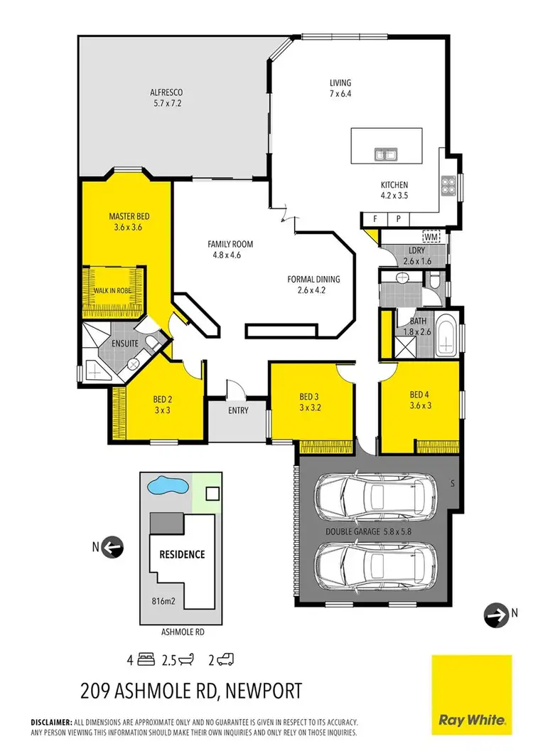 Floorplan of Homely house listing, 209 Ashmole Road, Newport QLD 4020