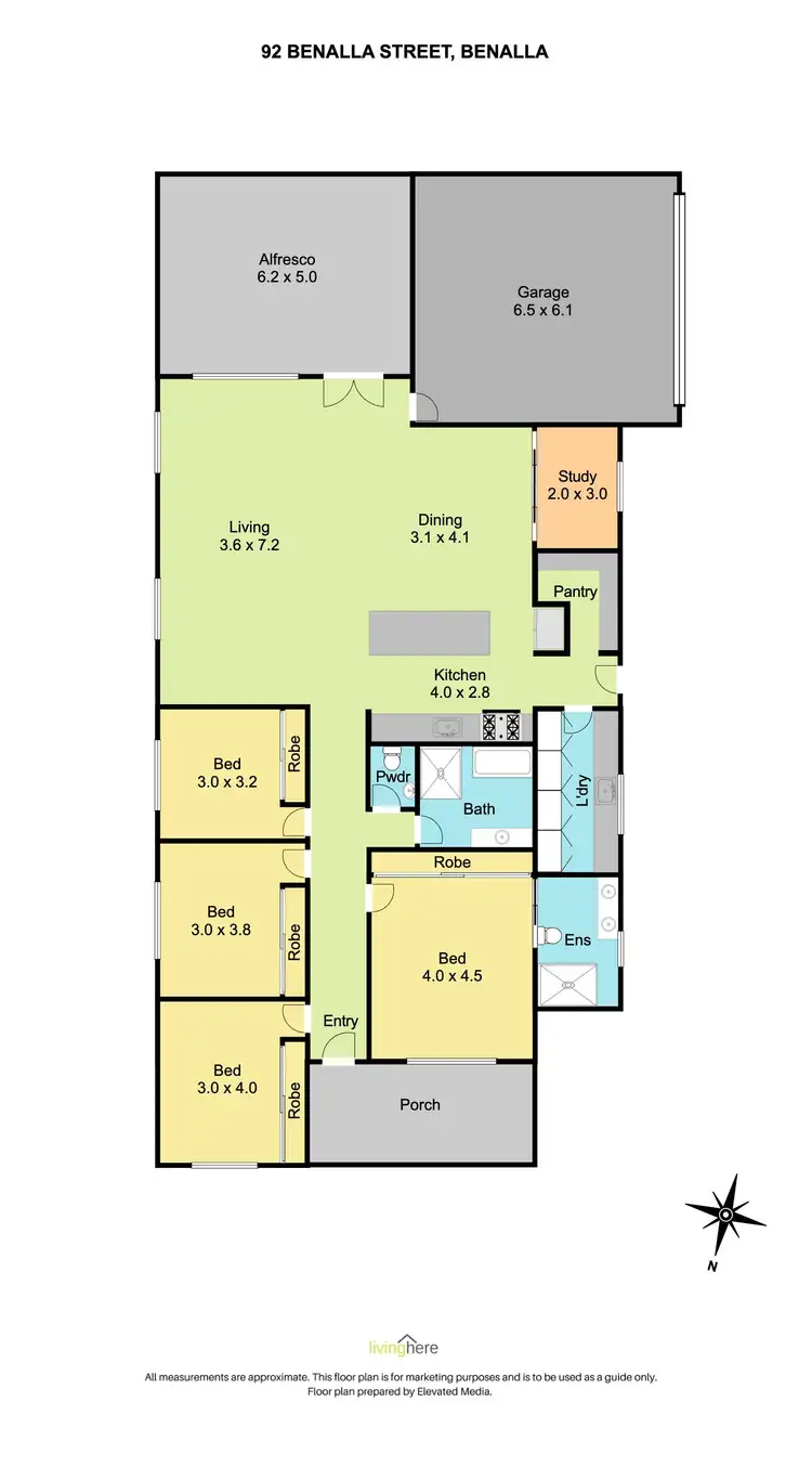 Floorplan of Homely house listing, 92 Benalla Street, Benalla VIC 3672
