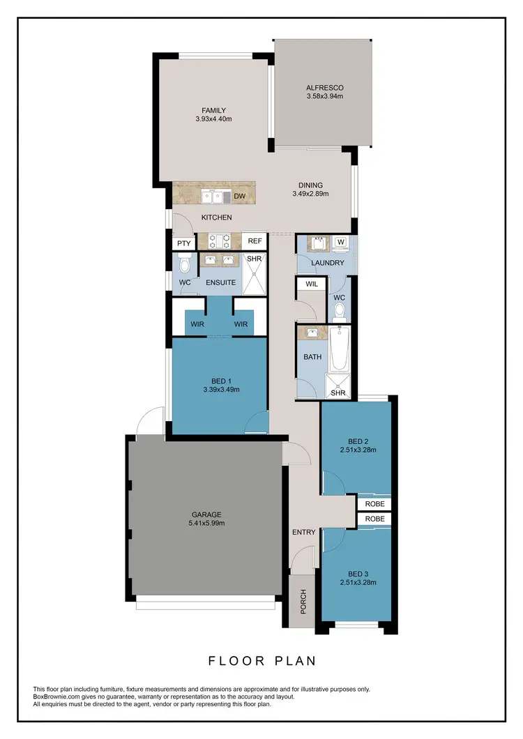 Floorplan of Homely house listing, 13 Westland Way, Hilbert WA 6112