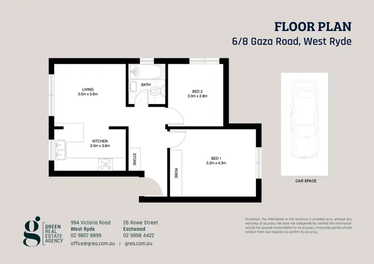 Floorplan of Homely unit listing, 6/8 Gaza Road, West Ryde NSW 2114