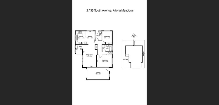 Floorplan of Homely unit listing, 2/35 South Avenue, Altona Meadows VIC 3028