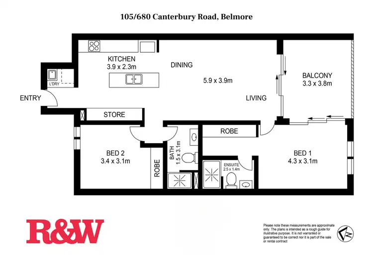 Floorplan of Homely apartment listing, 105/680 Canterbury Road, Belmore NSW 2192