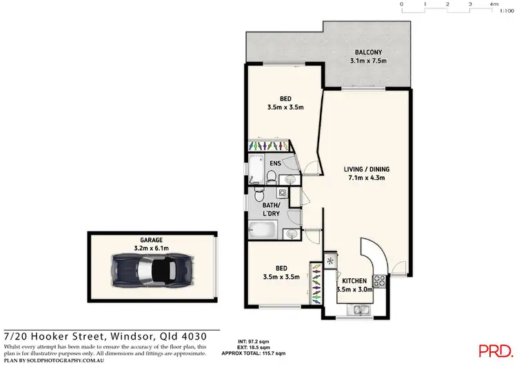 Floorplan of Homely unit listing, 7/20 Hooker Street, Windsor QLD 4030