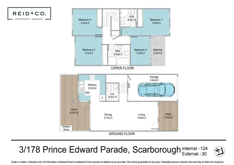 Floorplan of Homely townhouse listing, 3/178 Prince Edward Parade, Scarborough QLD 4020