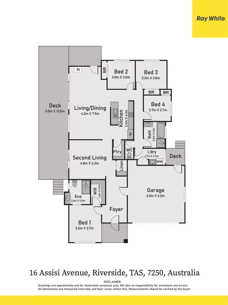 Floorplan of Homely house listing, 16 Assisi Avenue, Riverside TAS 7250