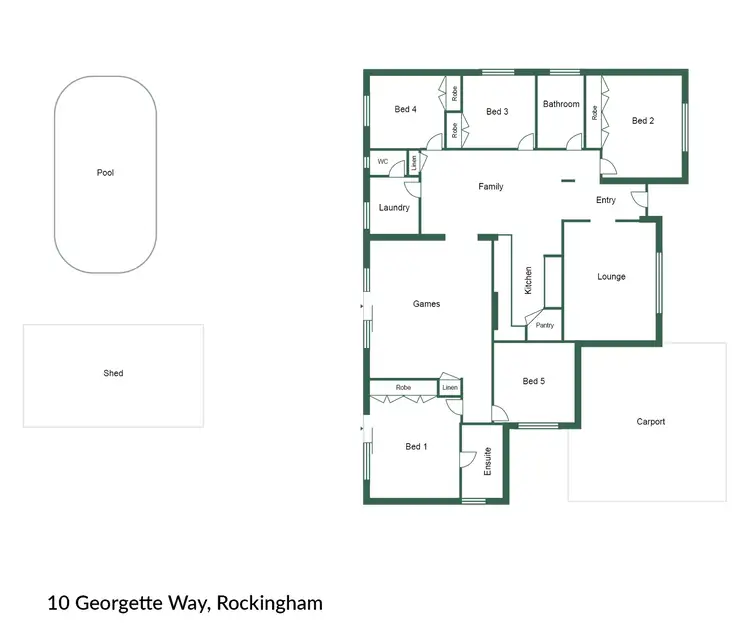 Floorplan of Homely house listing, 10 Georgette Way, Rockingham WA 6168