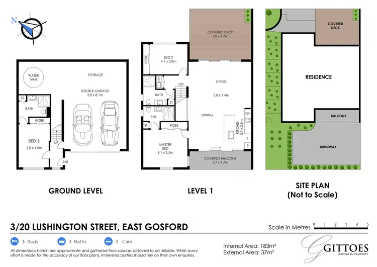 Floorplan of Homely townhouse listing, 3/20 Lushington Street, East Gosford NSW 2250