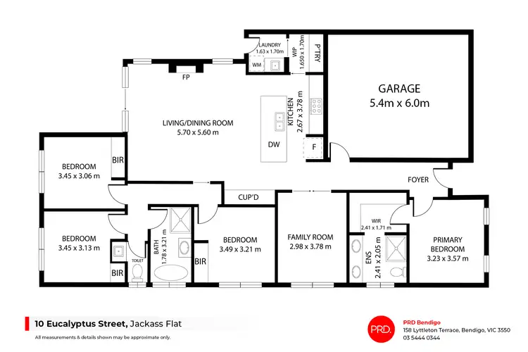 Floorplan of Homely house listing, 10 Eucalyptus Street, Jackass Flat VIC 3556