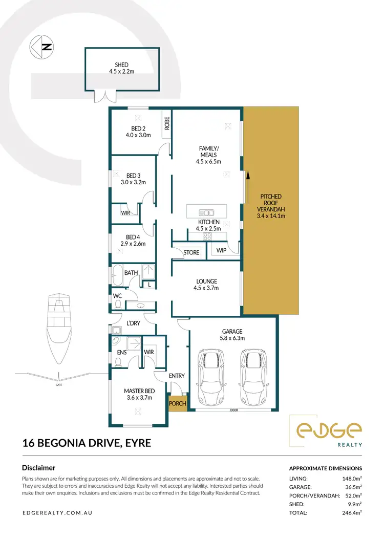 Floorplan of Homely house listing, 16 Begonia Drive, Eyre SA 5121