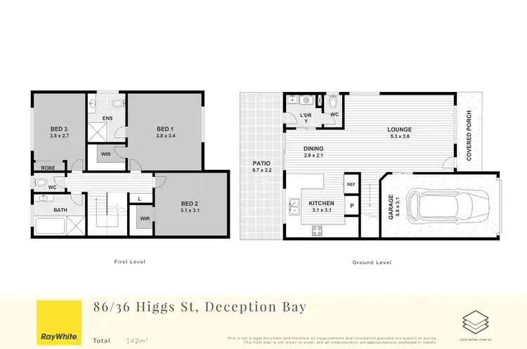 Floorplan of Homely townhouse listing, 86/36 Higgs Street, Deception Bay QLD 4508