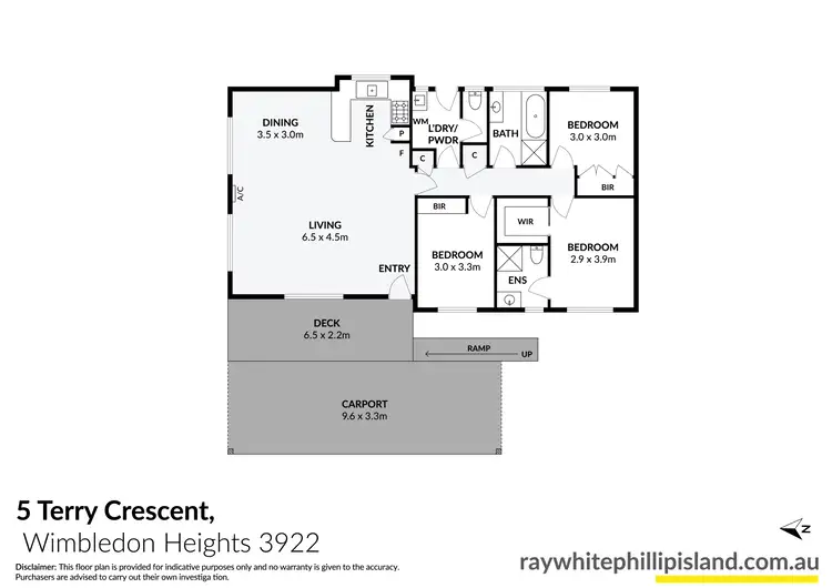 Floorplan of Homely house listing, 5 Terry Crescent, Wimbledon Heights VIC 3922