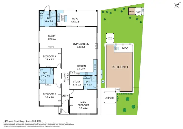 Floorplan of Homely house listing, 14 Virginia Court, Balgal Beach QLD 4816