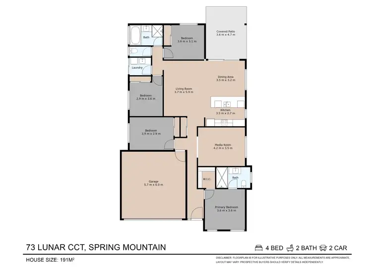 Floorplan of Homely house listing, 73 Lunar Circuit, Spring Mountain QLD 4300